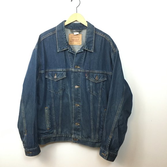 Levi’s 70507-4886 Medium Wash Vintage 90s Denim Trucker Jacket Size Mens XL